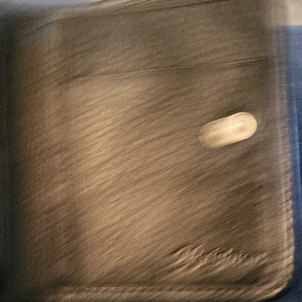 Black Leather Wallet with Decorative Button - Picture 6 of 8